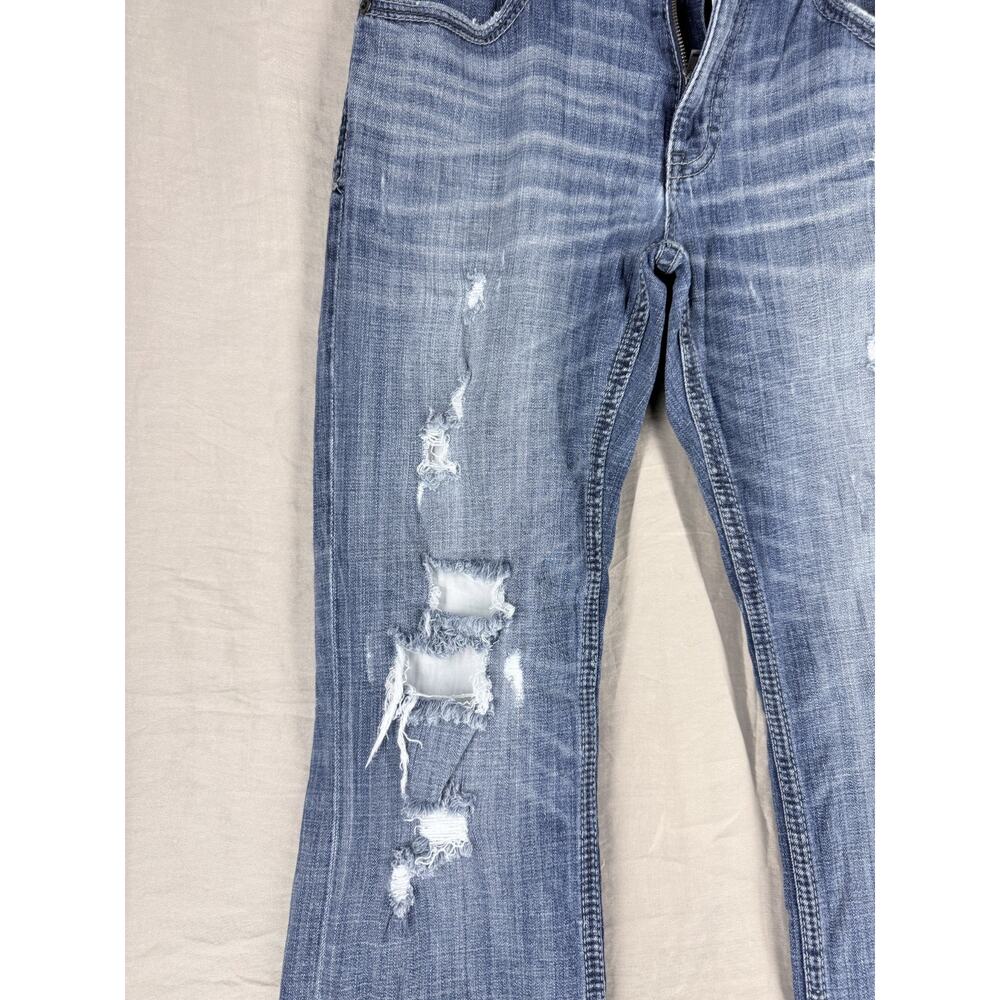 BKE Buckle Aiden Destroyed Denim Jeans Mens Sz 32x32L Blue Distressed - Picture 2 of 12
